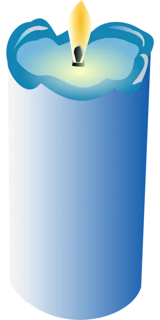 Candle Blue Fire Stickdatei