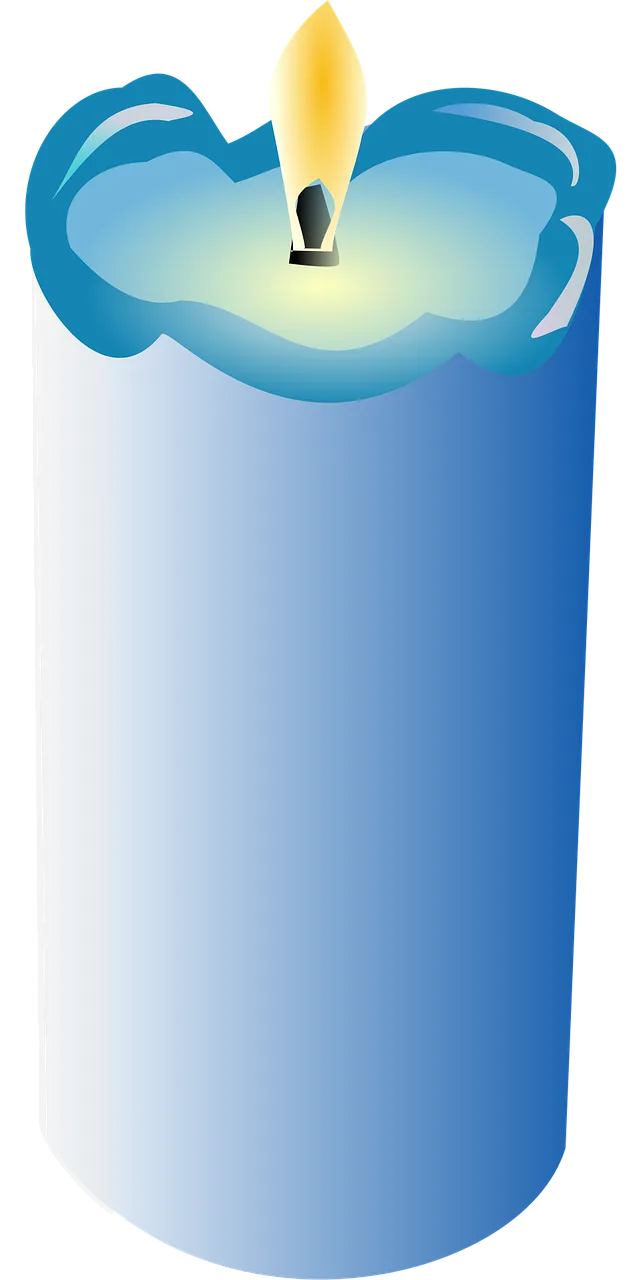 Candle Blue Fire Stickdatei – Weihnachten