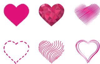 Heart Outlined Prism Stickdatei