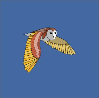 Owl Bird Feather Stickdatei