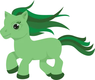 Pony Horse Green Stickdatei