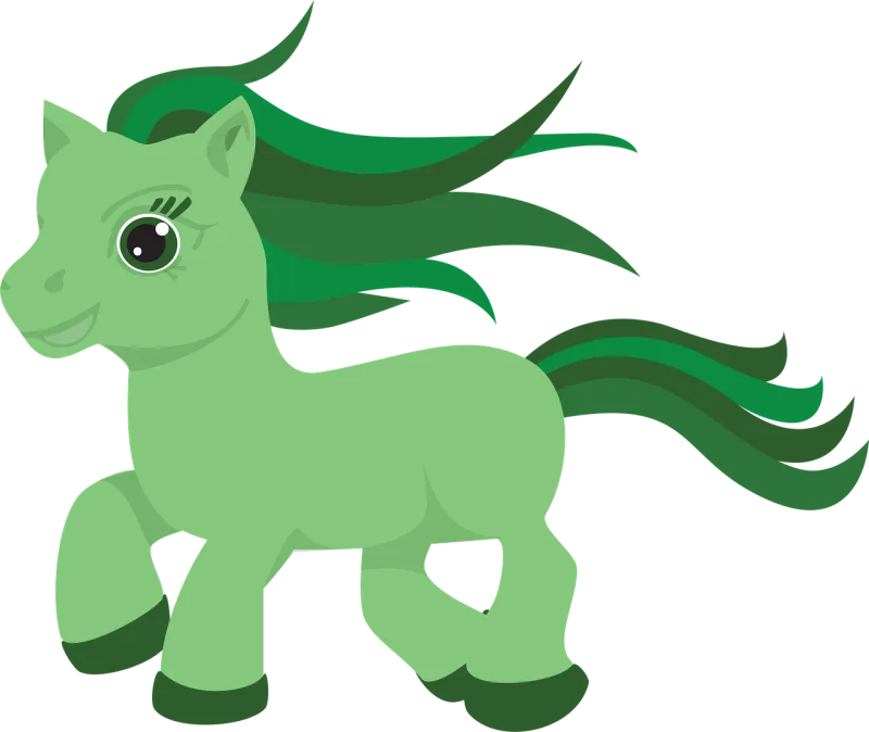 Pony Horse Green Stickdatei – Tiere