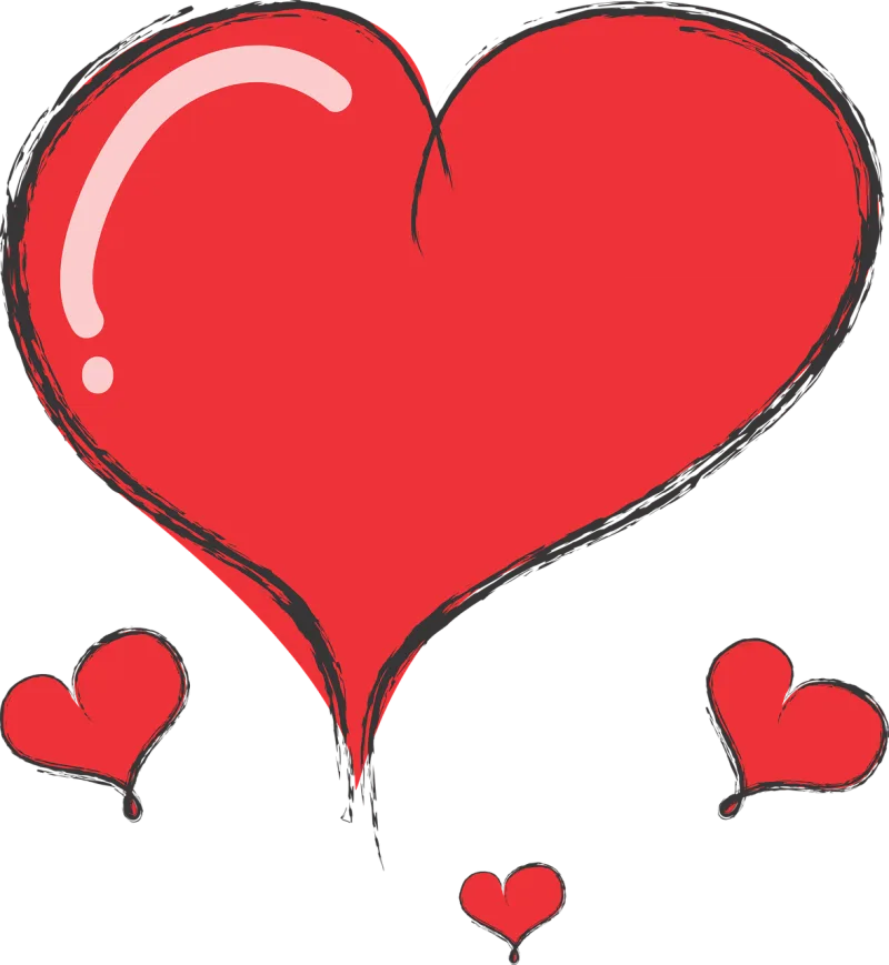 Heart Cute heart Hearts Stickdatei – Herzen & Liebe