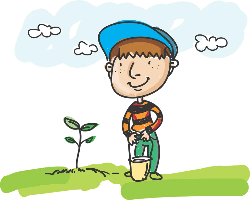Man Boys Tree and child Stickdatei – Natur