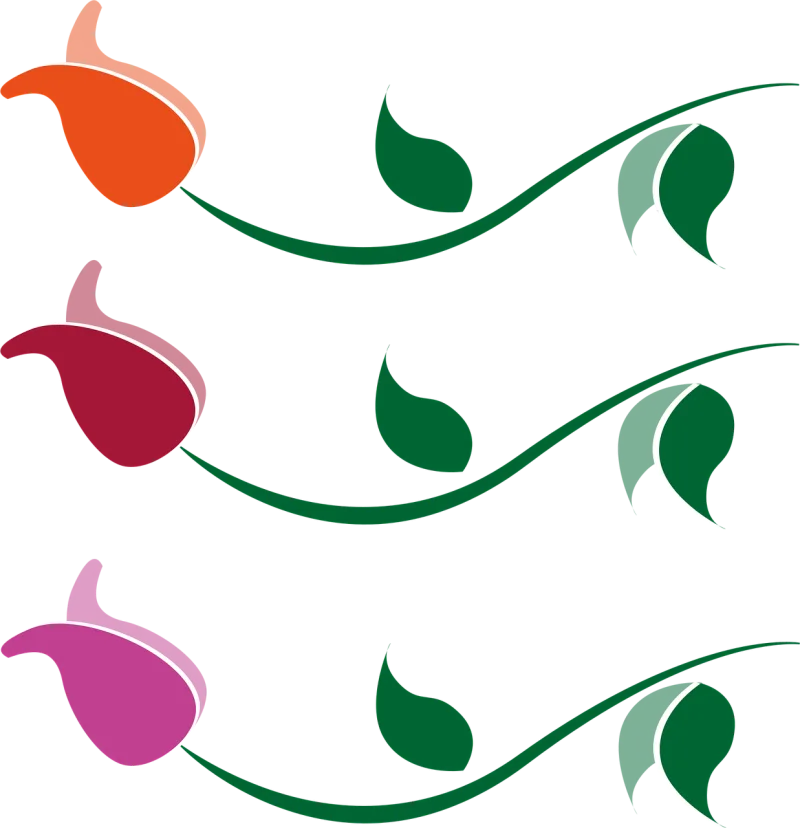 Orange Red Wine red Stickdatei – Blumen