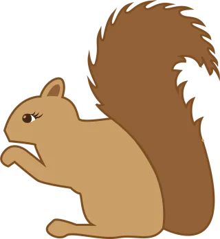 Squirrel Forest animal Animal Stickdatei