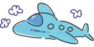 Airplane Korean air Travel Stickdatei