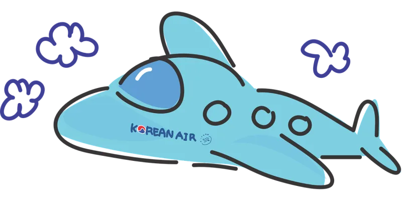 Airplane Korean air Travel Stickdatei – Kinder