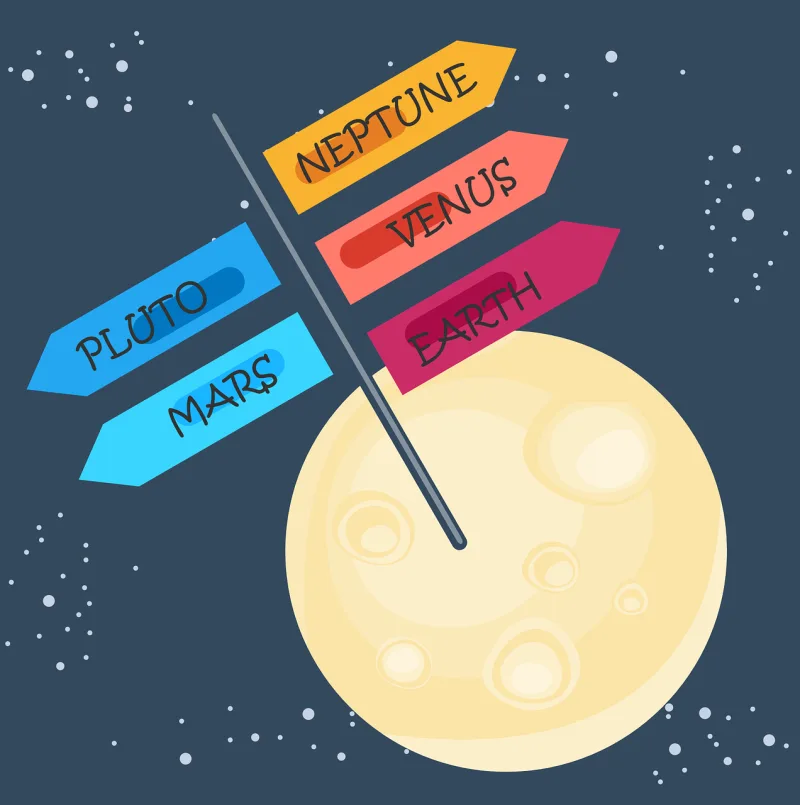 Moon Sign Direction Stickdatei – Natur