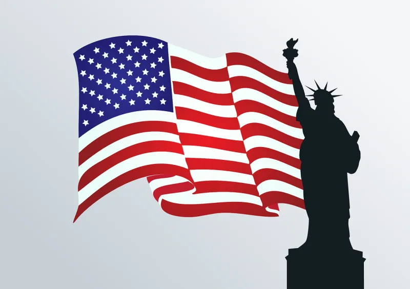 Usa Flag Statue of liberty Stickdatei – Natur