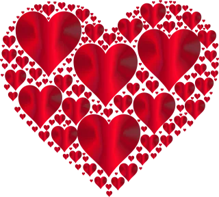 Heart Hearts 3 Love Stickdatei