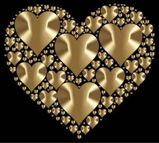 Heart Hearts 3 Nature Stickdatei