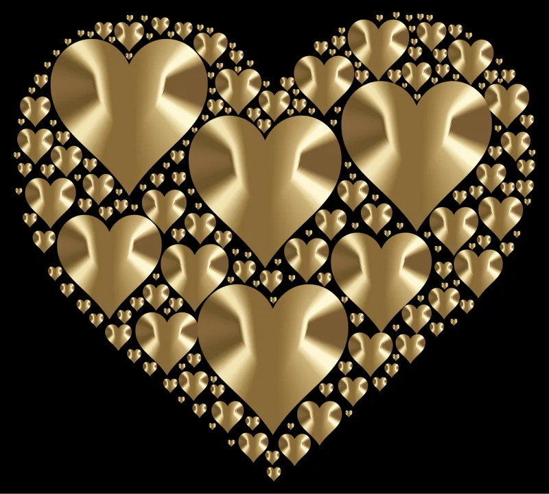 Heart Hearts 3 Nature Stickdatei – Herzen & Liebe