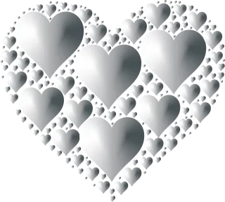Heart Hearts 3 Love Stickdatei