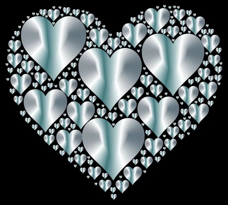 Heart Nature Hearts 3 Stickdatei – Herzen & Liebe