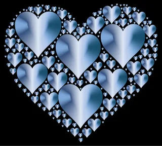 Heart Hearts 3 Love Stickdatei