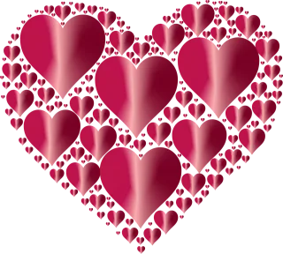 Heart Hearts 3 Love Stickdatei