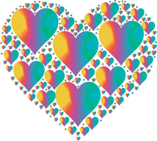 Heart Hearts 3 Love Stickdatei
