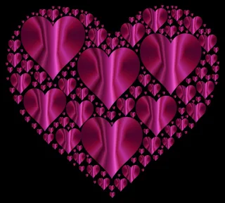 Heart Hearts 3 Love Stickdatei