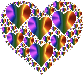 Heart Hearts 3 Love Stickdatei