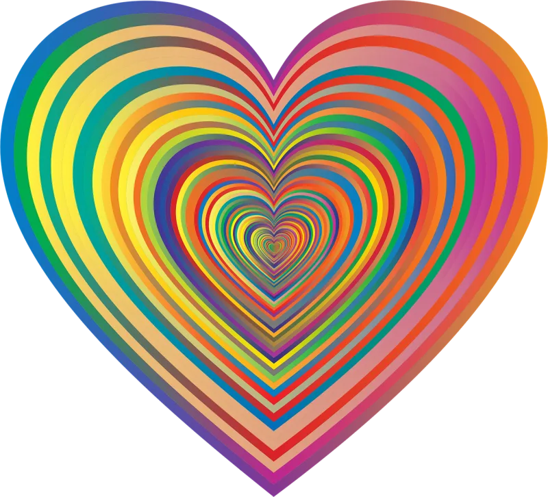 Colorful Prismatic Chromatic Stickdatei – Herzen & Liebe