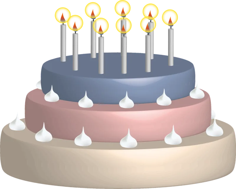 Birthday cake Candles Date of birth Stickdatei – Essen & Trinken