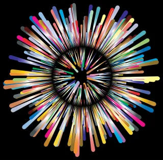 Explosion Colorful Prismatic Stickdatei
