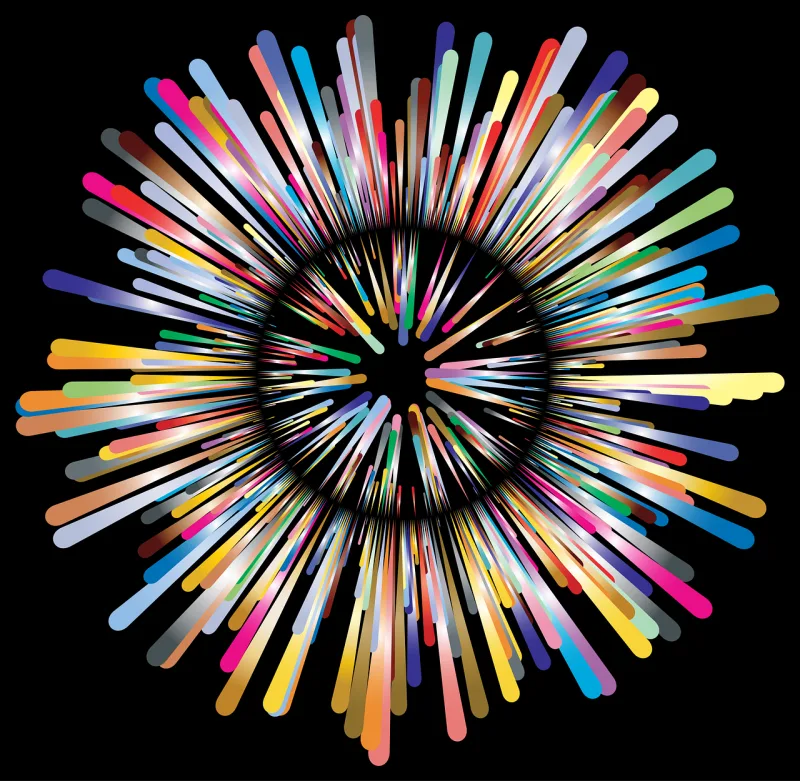Explosion Colorful Prismatic Stickdatei – Kinder