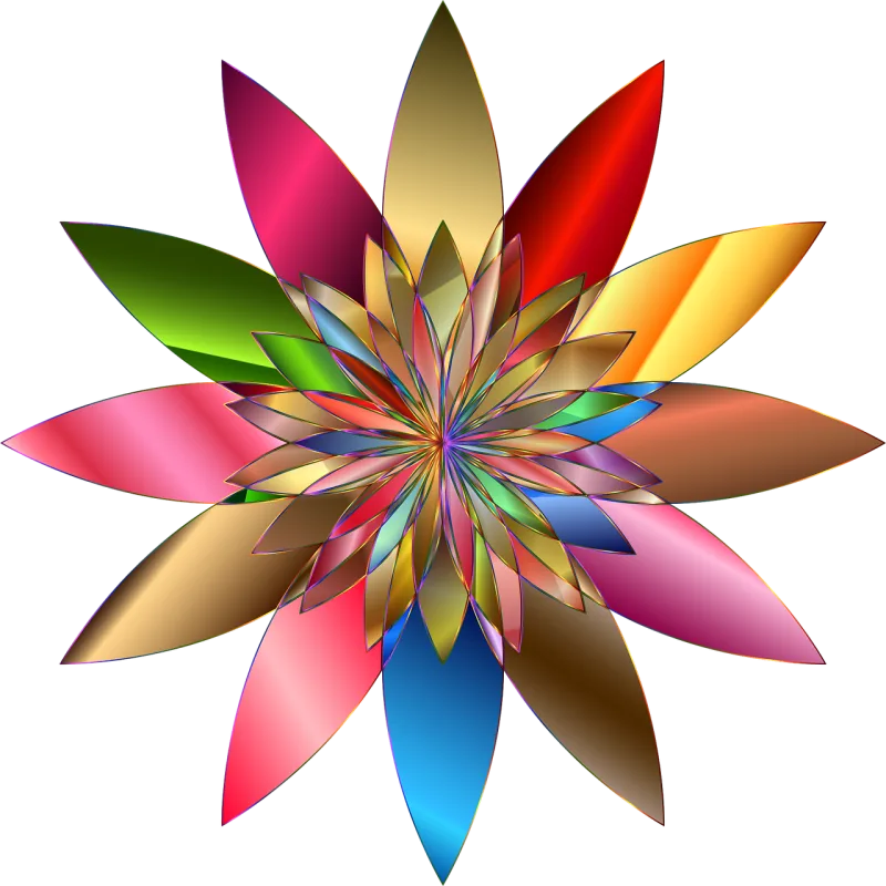 Colorful Prismatic Chromatic Stickdatei – Blumen