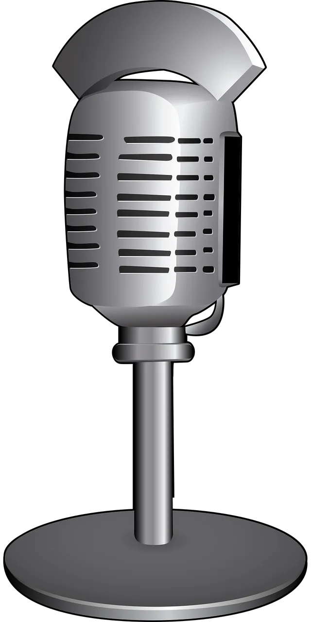 Microphone Vintage Radio Stickdatei – Musik