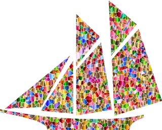Sailboat Ocean Sea Stickdatei