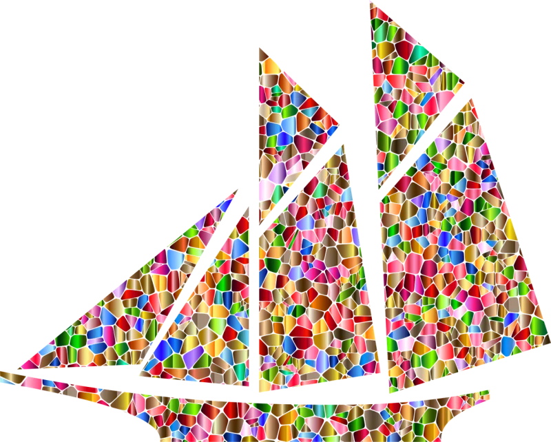 Sailboat Ocean Sea Stickdatei – Fahrzeuge