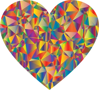 Colorful Prismatic Nature Stickdatei – Herzen & Liebe