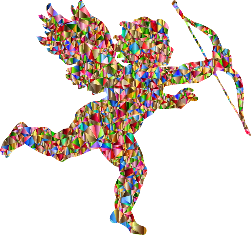 Cupid Angel Arrow Stickdatei – Herzen & Liebe