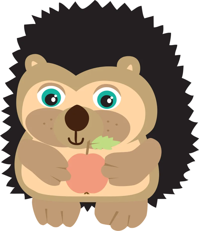 Hedgehog Apple Autumn Stickdatei – Tiere