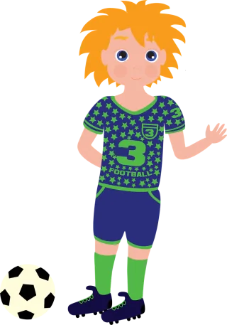 Football Footballer Boy Stickdatei