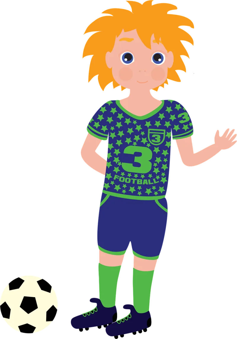 Football Footballer Boy Stickdatei – Sport