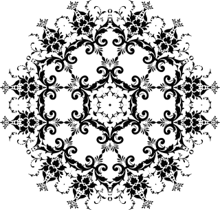 Damask Floral Flower Stickdatei – Blumen
