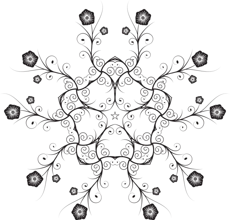 Flower Floral Flourish Stickdatei – Blumen