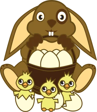 Easter Spring Hare Stickdatei