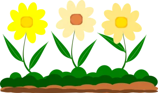 Yellow flower Vector image Nature Stickdatei