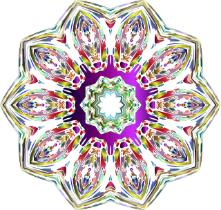 Hexagonal Star Nature Stickdatei