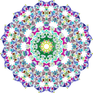 Hexagonal Star Nature Stickdatei