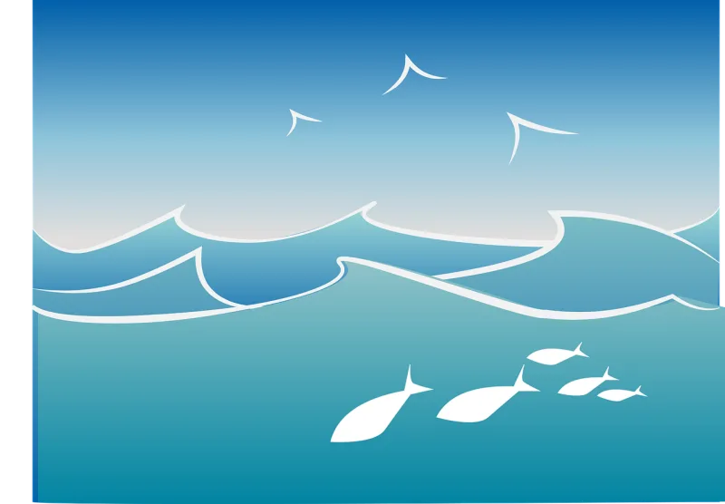 Ocean Fish Waves Stickdatei – Sport