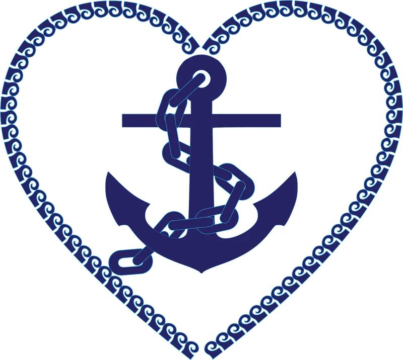 Anchor Chain Nautical Stickdatei – Herzen & Liebe