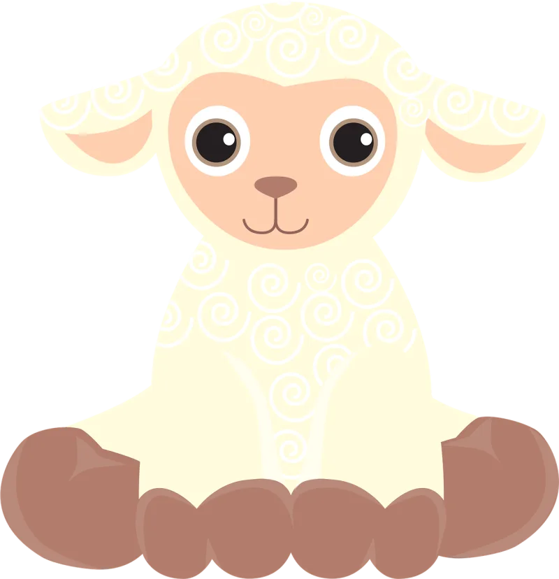 Sheep Lamb Pup Stickdatei – Natur