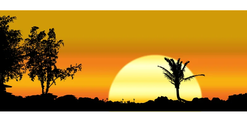 Maui Hawaii Sunset Stickdatei – Natur
