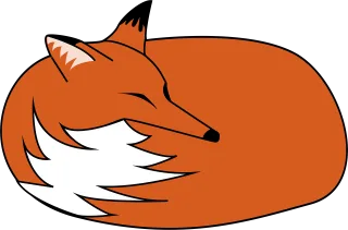 Fox Sleeps Curled up Stickdatei