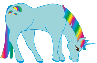 Rainbow Unicorn Fairy tale Stickdatei