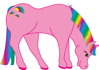 Rainbow Pony Nature Stickdatei – Kinder